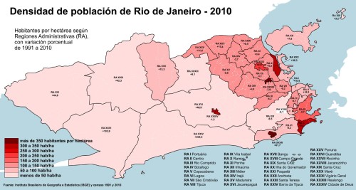 Rio densidad de poblacion 2012