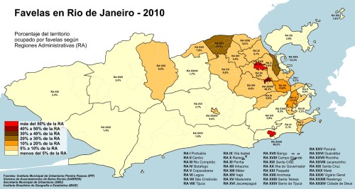 Rio porcentaje areas favelas 2010